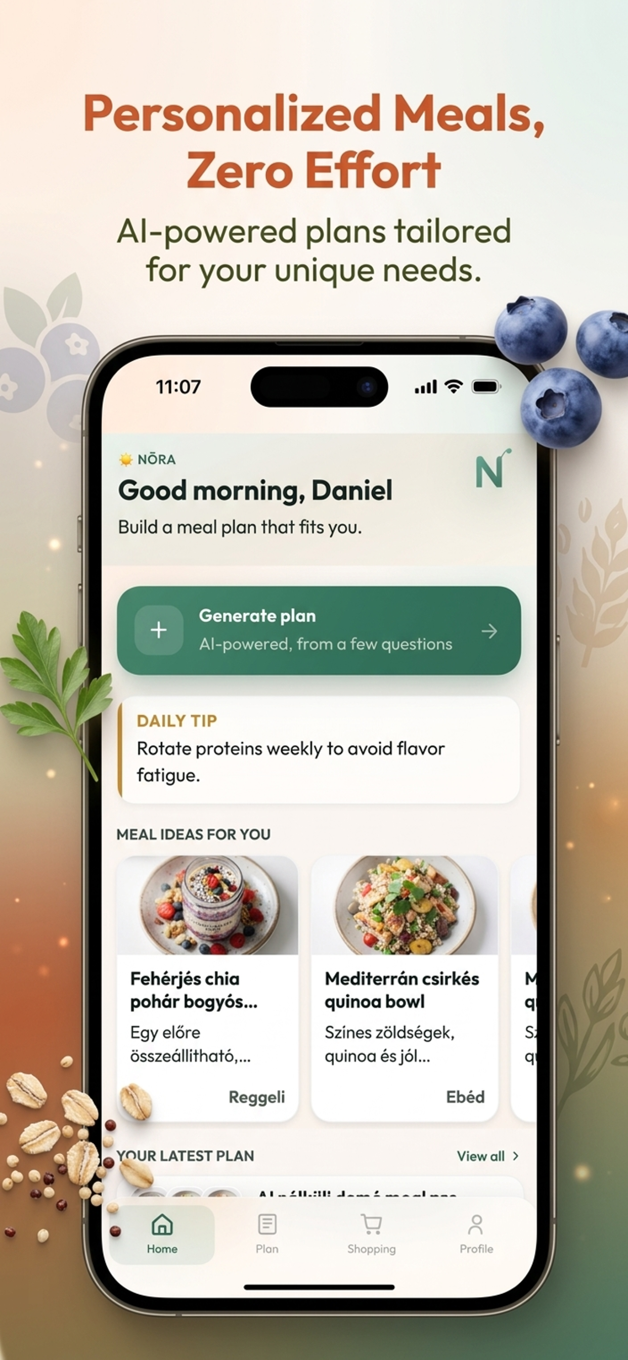 Personalized meals, zero effort