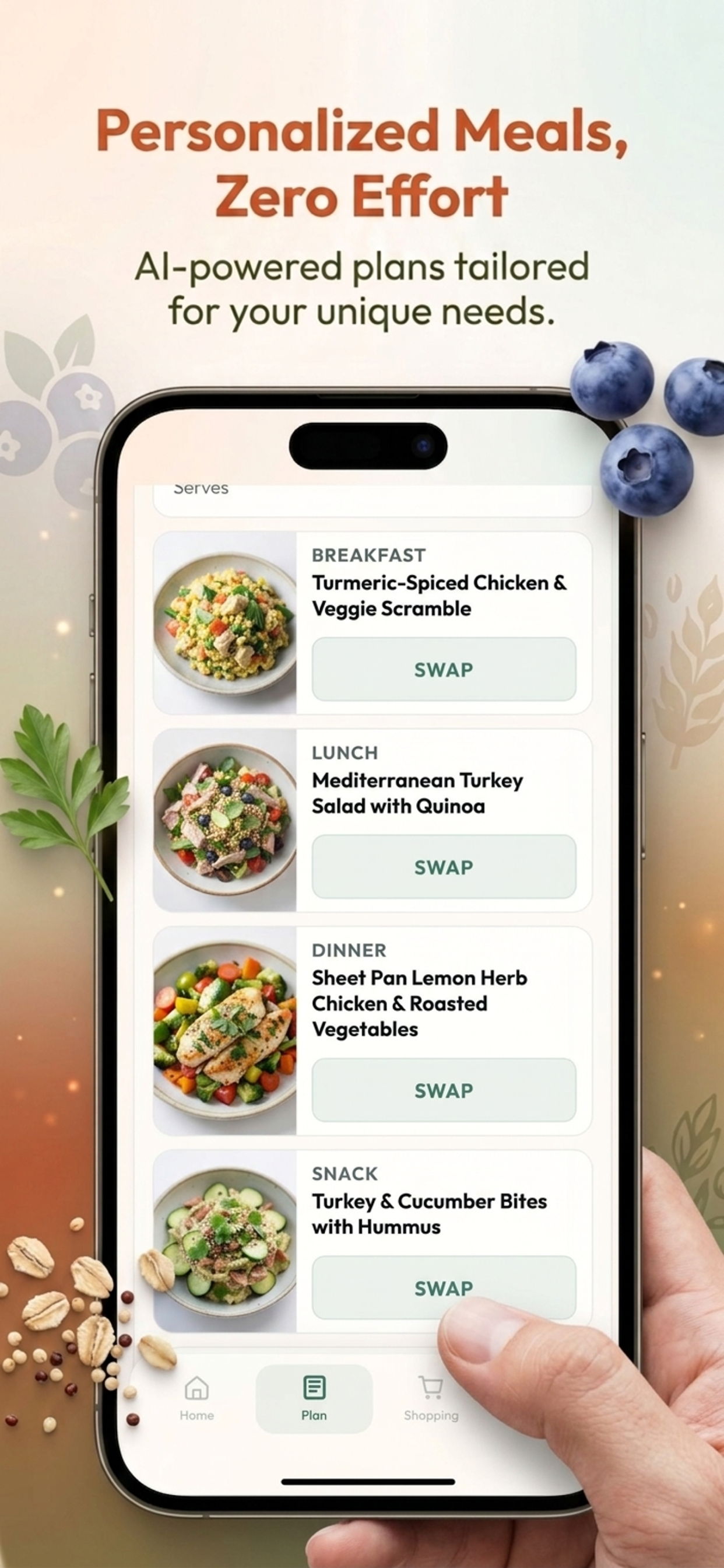 Nōra meal plan on iPhone